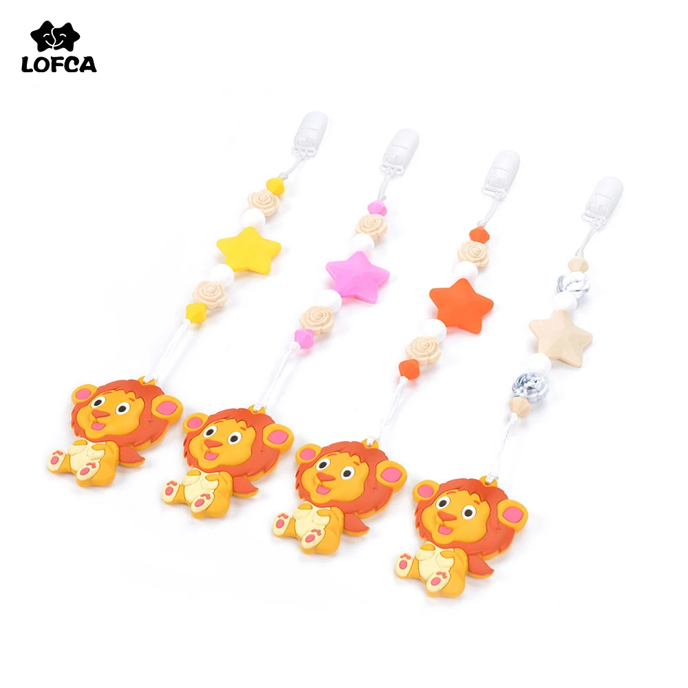 Силиконовые зажимы для прорезывания зубов Прорезыватель Львенок подвески