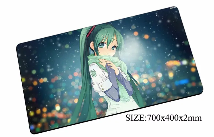 Аниме Hatsune Miku коврик для мыши 70x40 см игровой коврик для мыши Шестерня геймер Коврик для мыши высококлассная клавиатура компьютер большая