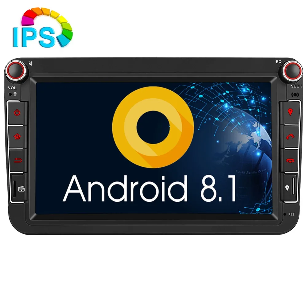 Best Pumpkin Android 8.1 Car Multimedia Player2 din 8"IPS Car Radio GPS Audio Stereo No DVD Player For VW/Volkswagen/POLO/PASSAT/Golf 0