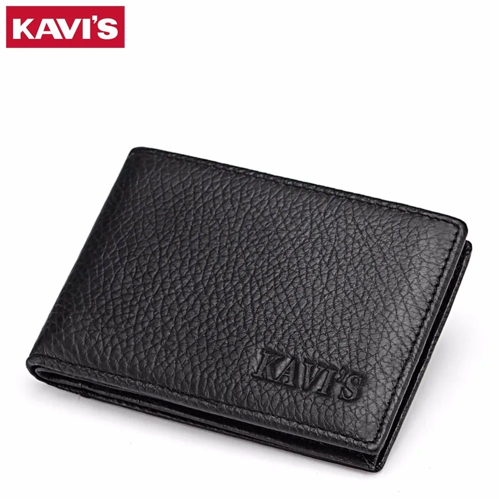 

KAVIS Genuine Leather Credit Card Wallets Men Women Bank Credit Card Holder Wallet Leather Wallets for Credit Cards Small Walet