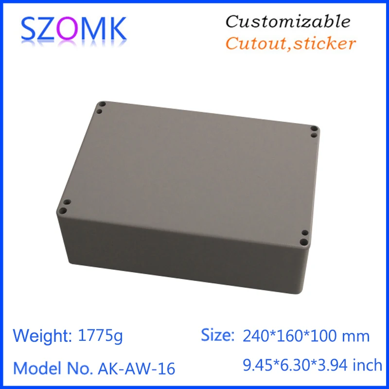 szomk IP66 die cast aluminum waterproof enclosure for electronics aluminum case waterproof equipment junction box  (9)