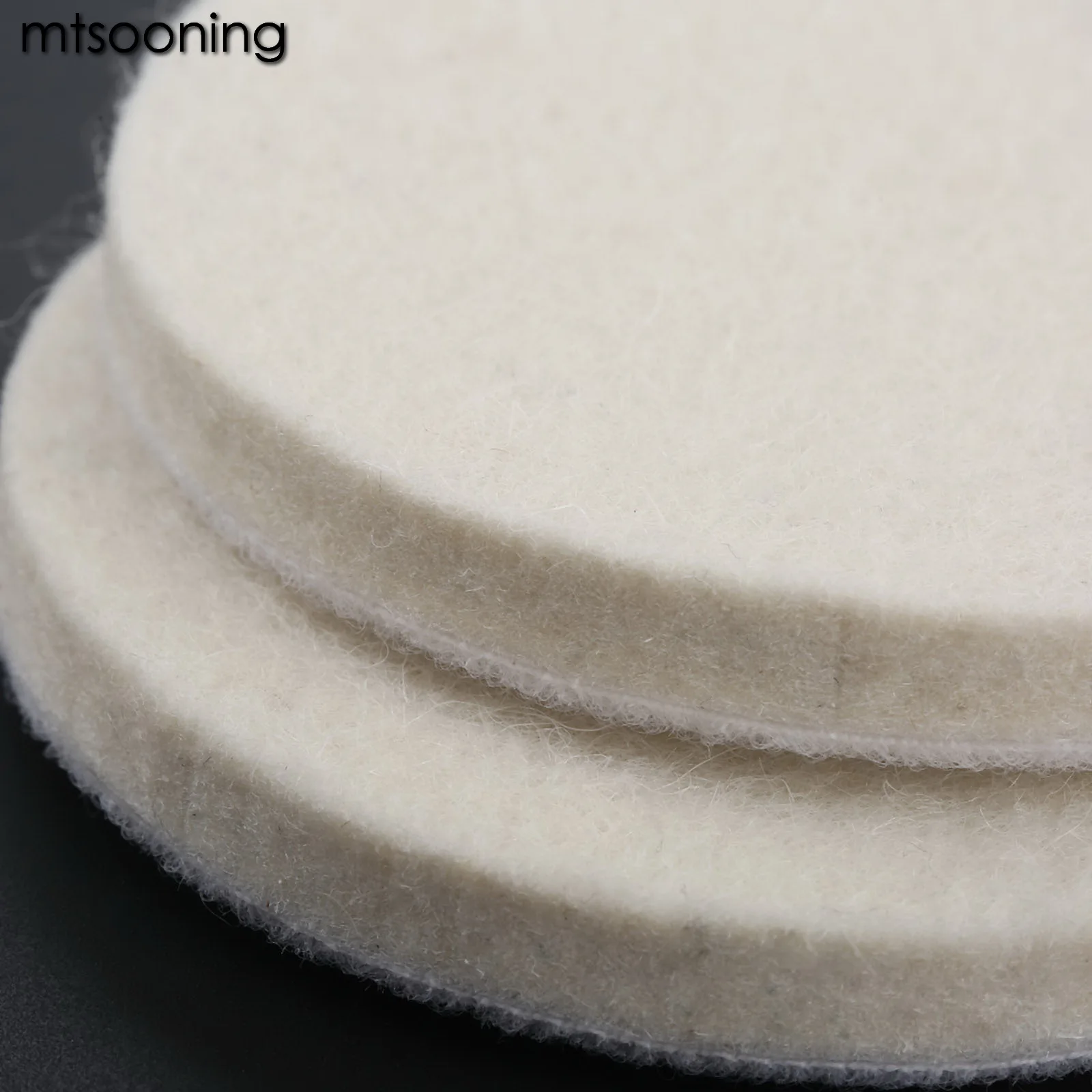 mtsooning 2pcs 3" Inch 75mm Polishing Pad Wool Grinding Buffing Polishing Wheel Disk Sheets Polish Disc Drill Dremel Rotary Tool