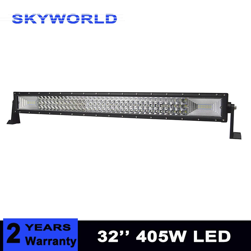 

New 7D 405W 32'' Straight LED Light Bar 12V 24V LED Work Light for Driving Offroad Car Tractor Truck 4x4 SUV ATV