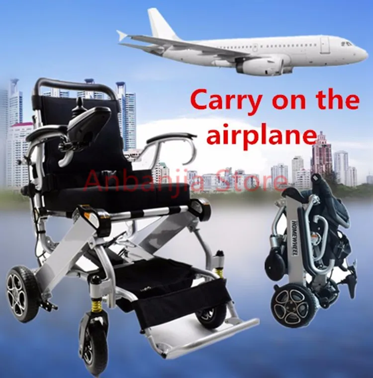 Легкая легко принять наружную инвалидную коляску портативный алюминиевый самолет инвалидная коляска с 2 литиевыми батареями