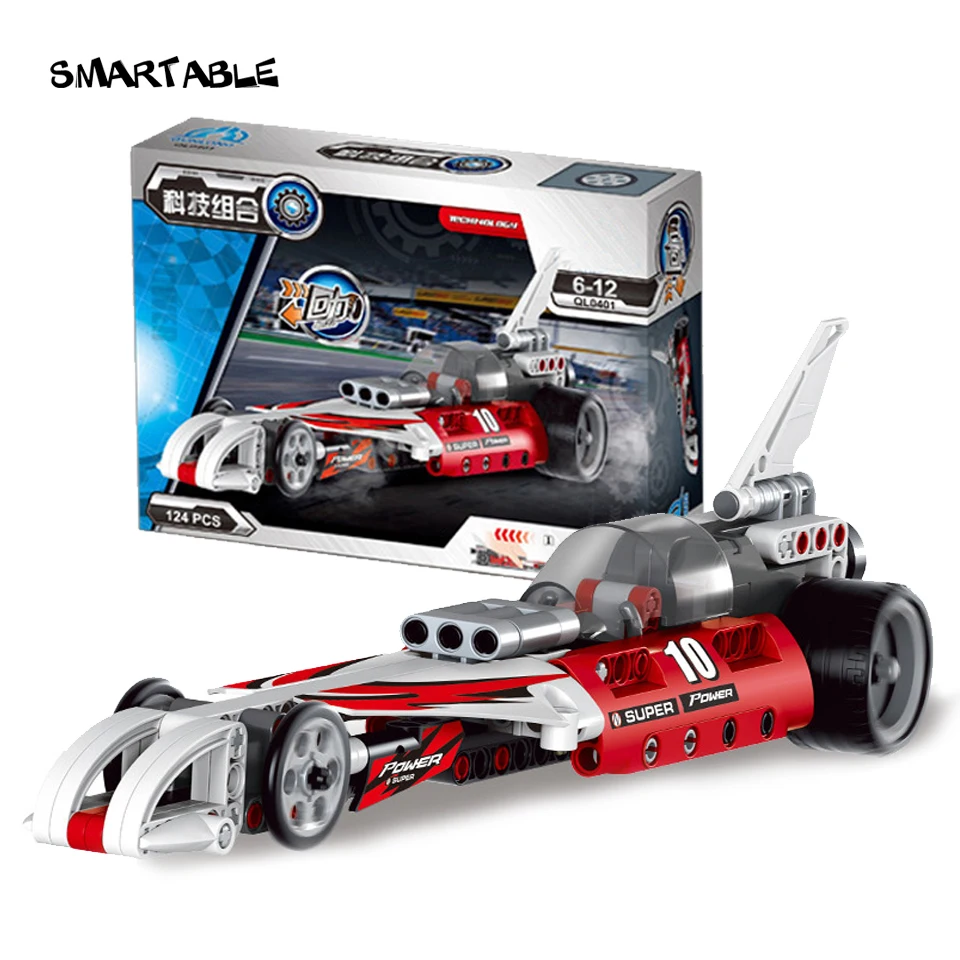 

Smartable Technic Cars Reckless Racing With Back Force Vehicle Building Brick Blocks Set Toys For Boy Compatible Legoing Technic