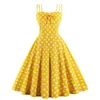S-4XL Plus Size Women Vintage Dress Fashion Polka Dot Summer Dress Bowknot Zipper Sleeveless Dress Elegant Party Vestidos ► Photo 3/6