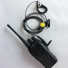 2 шт. иди и болтай walkie talkie гарнитура ТК разъем с зажимом для крепления к поясному ремню с двухсторонным наушником для baofeng BF-888S UV-5R UV-82 KD-C1 радио