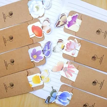 5 шт. красивые новые милые бабочки крафт-закладки для книжные маркеры Держатель школы милый подарок Памятка клип в форме бабочки