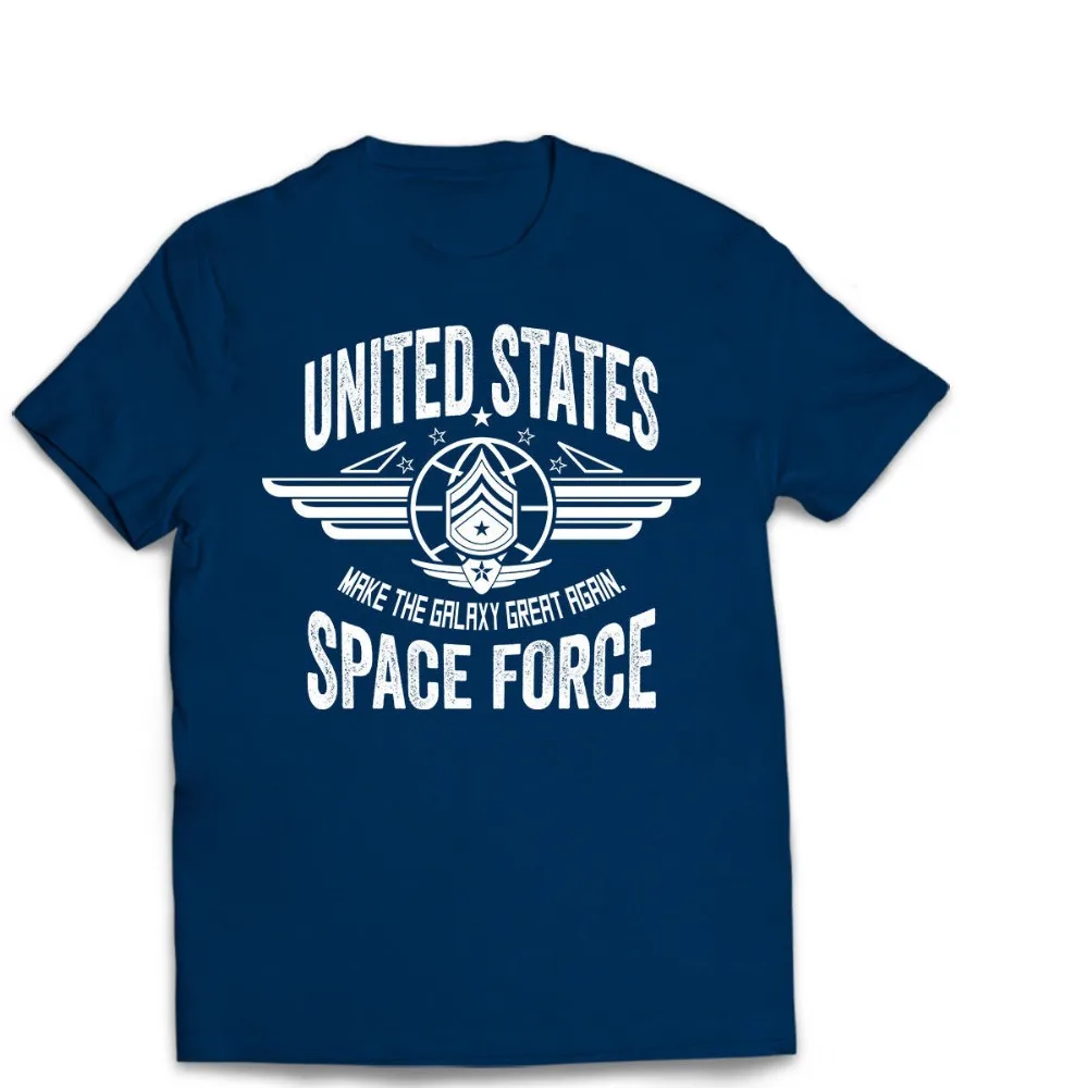 

Мужская футболка США с принтом космических сил и Дональда Трампа, новинка 2020 года, забавные Мужские футболки в стиле милитари США и СССР с о-Nexk, 2019