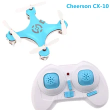 Mini RC Quadcopter Drone Para Cheerson CX-10 2.4G 4CH 6-Axis Helicóptero de Controle Remoto Com Luz Led Brinquedos Para Crianças Presente