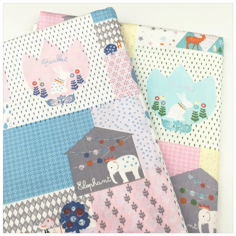 

Animal Home Print Twill Cotton Fabric By Meter Patchwork DIY Handmade Sewing Craft Baby The Cloth Bedding Home Textiles Material