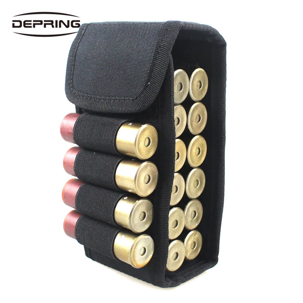 

Molle 16 Round 12GA 12 Gauge Ammo Shells Shotgun Reload Magazine Pouches Foldable Mag Carrier Bag