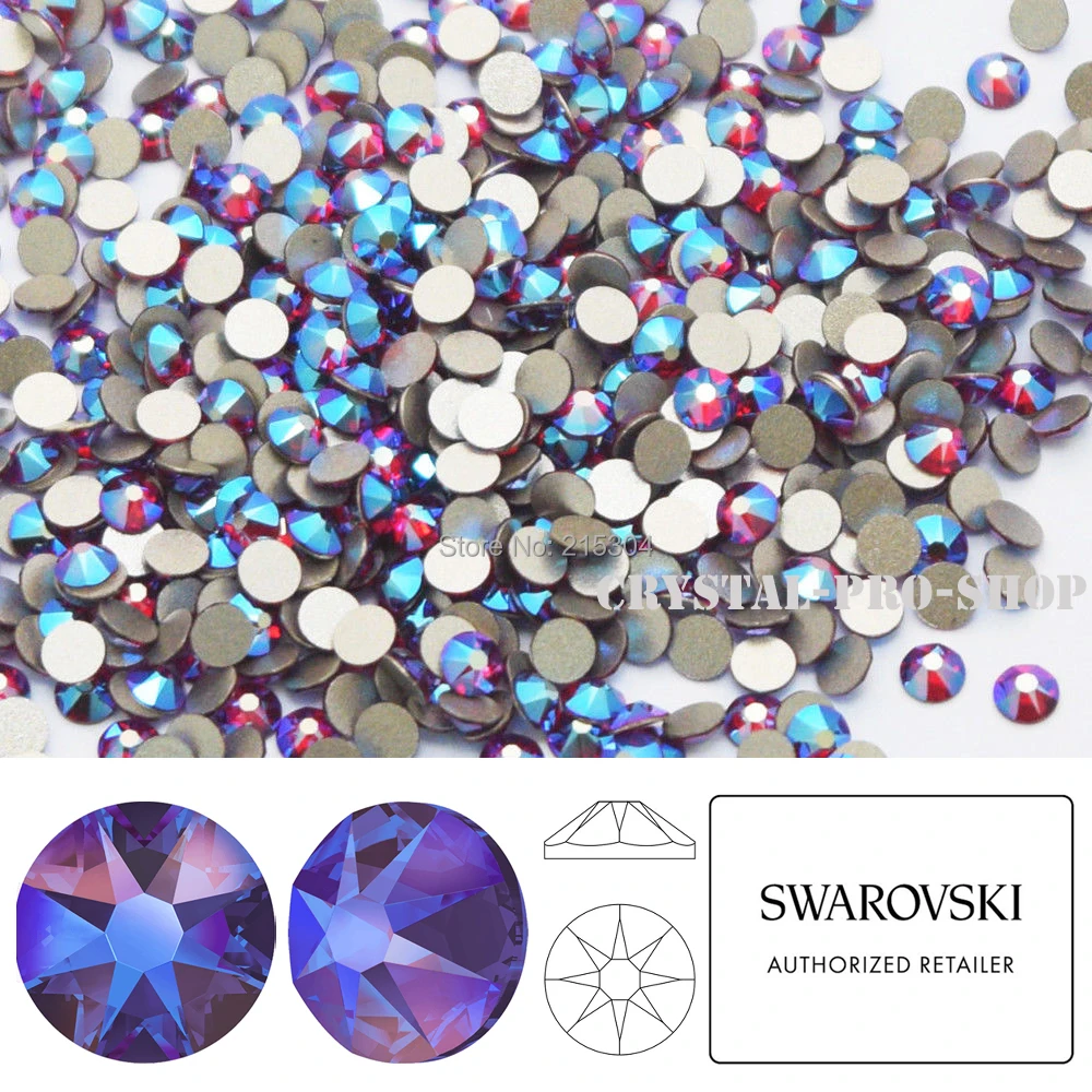 

NEW Effect Swarovski Elements Siam Shimmer ( 208 SHIM ) ( ss5 - ss30 ) ( No Hotfix ) Flat Back Loose Rhinestones Craft DIY