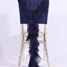 Marious Свадебная накидка для стула 100 шт. шифоновые чехлы для стульев Свадебная драпировка для стула с капюшоном оконные чехлы для стульев