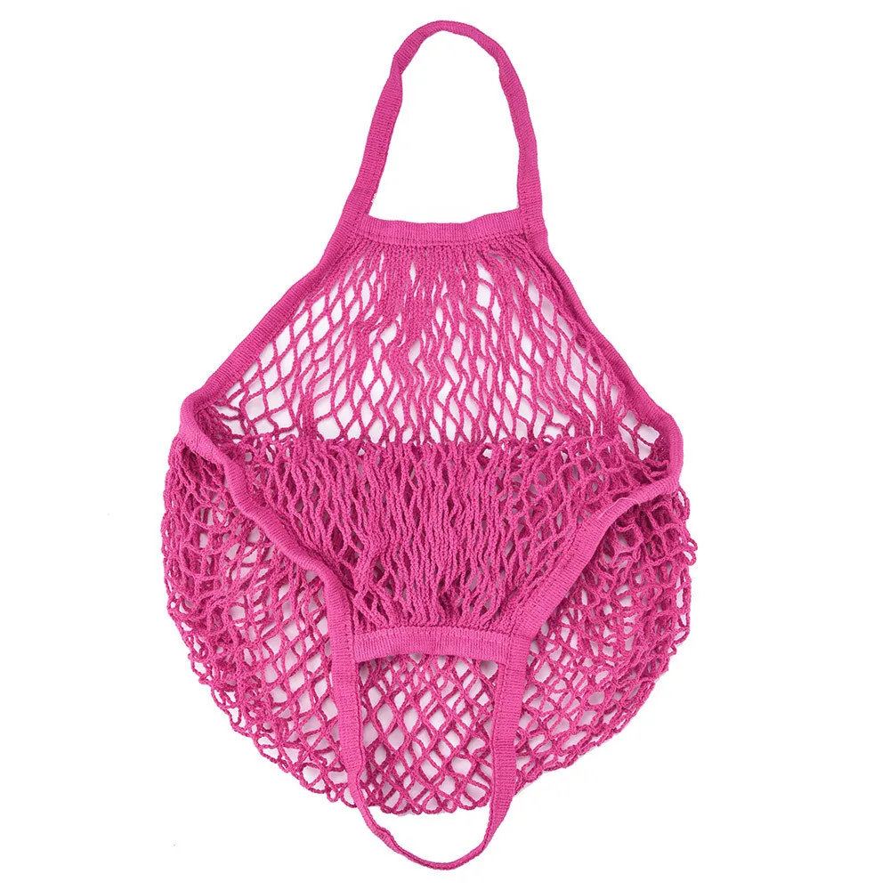 Сетчатая Сумка 2019TOP сетчатая черепаха сумка струнная хозяйственная сумка многоразовая сумка для хранения фруктов новая сумка G90703 - Цвет: Hot Pink