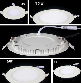 

Ultra Bright 3W 6W 9W 12W 15W 18W Led Ceiling Recessed Downlight Round/Square Panel light 1800Lm Led Panel Bulb Lamp Light