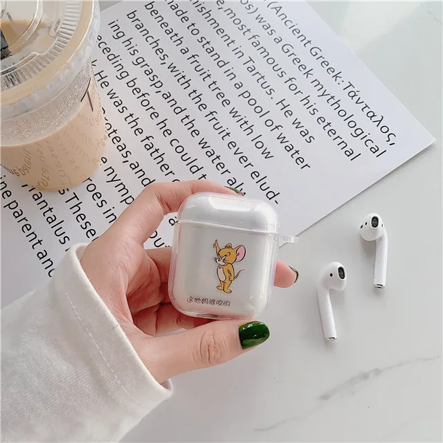 Для Apple AirPods 1/2 Беспроводная Bluetooth сумка для наушников стежка розовая пантера чип Anpanman узор мягкий чехол - Цвет: 56
