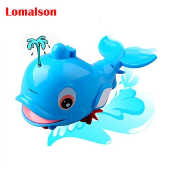 

Pull spring water dolphins playing in the water baby bath toy baby child amphibious BB bath toy