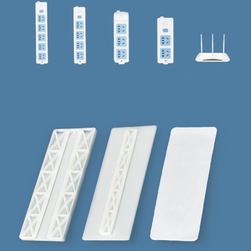 Бесшовные держатели для силовых лент, настенный фиксатор, органайзер для хранения розеток, настенные держатели, зарядная розетка, полка