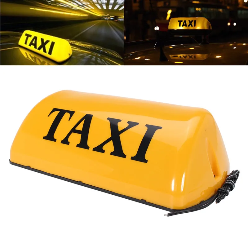 12V i Cab Sign Roof Top Topper Car Magnetic font b Lamp b font LED Light