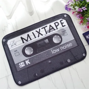 

Creative Magnetic Tape Printed Floor Mats Anti-slip Rugs Nostalgia Welcome Carpets Doormat Bathroom Carpet Kitchen Mat Gift