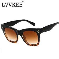 LVVKEE прямоугольник солнцезащитные очки Для женщин Для мужчин винтажная, брендовая, дизайнерская солнцезащитные очки с большими рамами дамы
