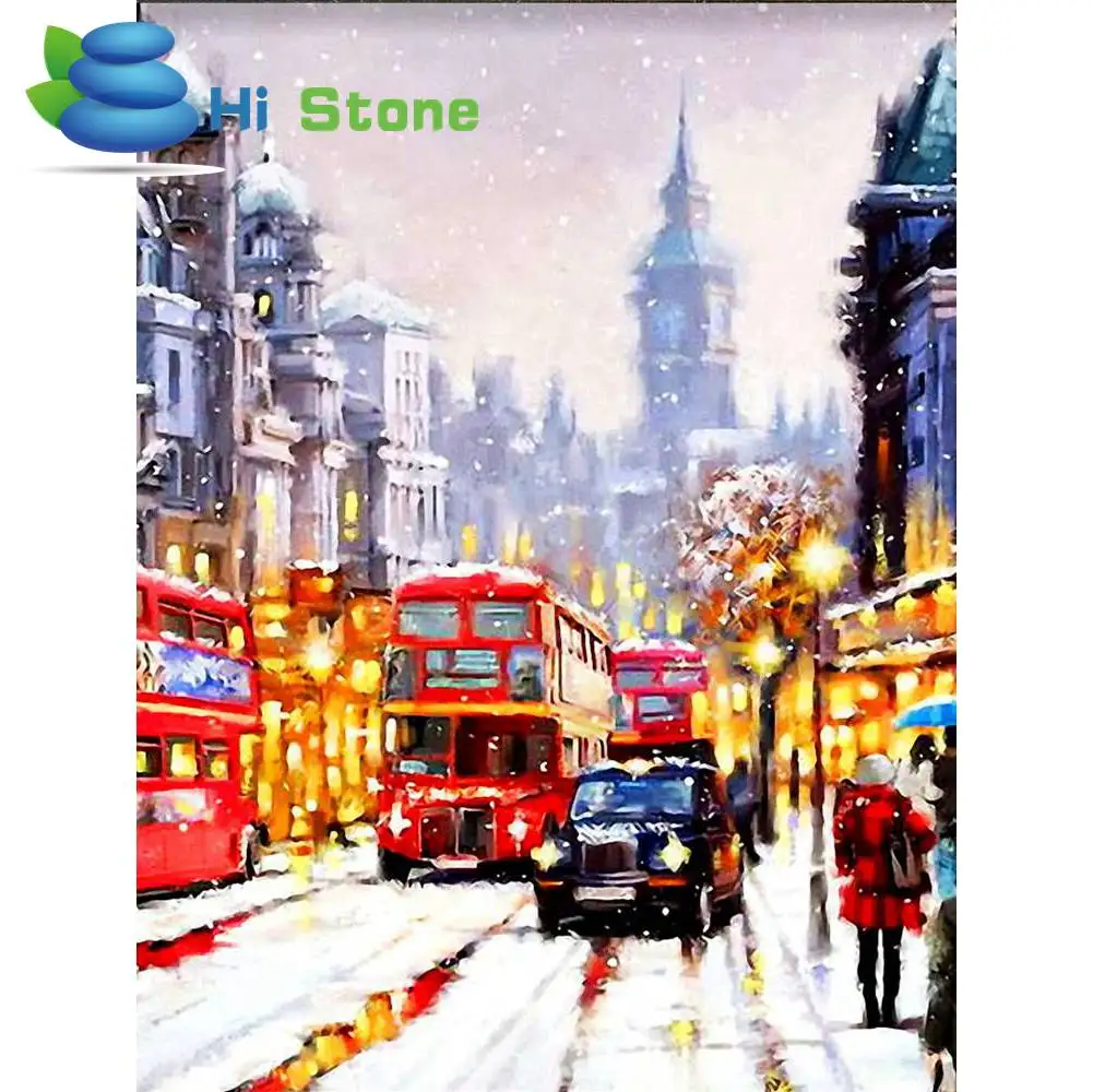 5D diamond painting london winter resin mosaic diamond painting full