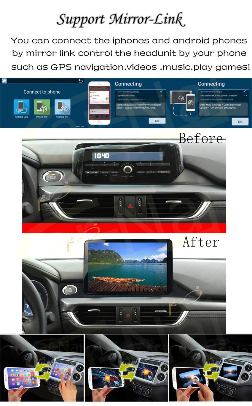 Perfect Android 8.1 Car Radio GPS Navigation for Mazda 6 Atenza 2017 Multimedia Player Car Stereo Audio Headunit Video WIFI 5