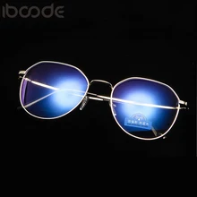 Iboode, новинка, Ретро стиль, металлический синий светильник, очки, оправа для женщин и мужчин, защита от радиации, защита от усталости, компьютерные очки, простые зеркальные очки