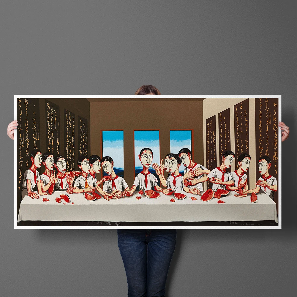 

The Last Supper Of A Group Of People With Masks Posters And Print Wall Art Canvas Painting Canvas Prints Pictures Home Decor