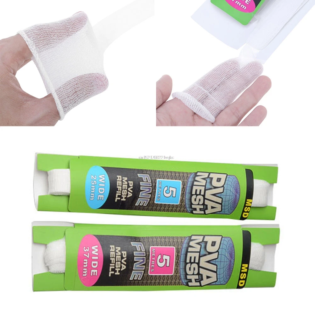 

5M PVA Soluble Narrow Fishing Network Refill Stocking Bait Bag Protect Fish Net