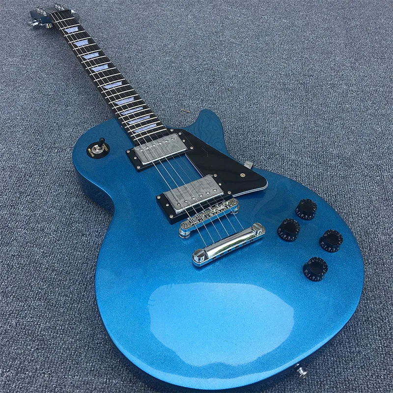 Metallic blue Standard Electric Guitar,Solid Mahogany body and Rosewood