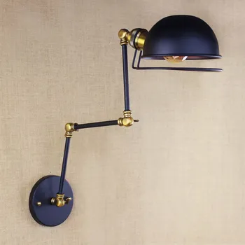 

classical design antique black retro adjust head swing arm wall lamps lights sconce for workroom bedside bedroom wall Lights