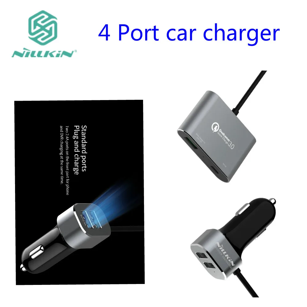 Nillkin 4 ports dual USB car charger adapter charger micro Type C car