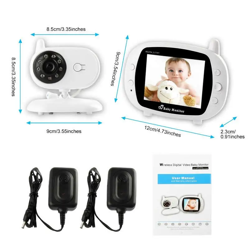 1 шт.) 3," Беспроводной Детский Монитор Wi-Fi 2,4 ГГц с двухсторонним интерфейсом 8IR светодиодный 3 колыбельные Детские камеры видеонаблюдения