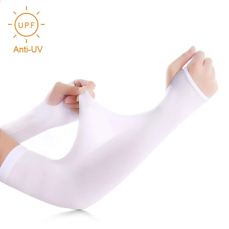 

1 Pair UV Protection Long Arm Sleeve Running Golf Cycling Soft Cooling Warmer Gloves for Adult/Child YS-BUY