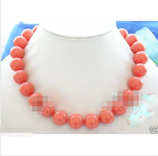 

Free shipping >>>>>Huge 18mm Blue South Sea Shell Pearl Round Necklace 17"AAA++