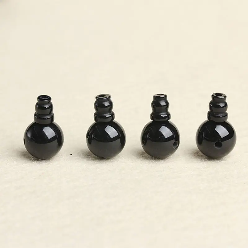 

TSB0337 Natural Black Agates Guru Beads Three-ways Connection Beads for Prayer Rosary 10 sets lot