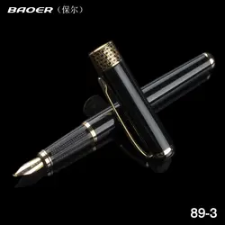 Baoer каллиграфия пера классический черный и серебристый авторучка с 1,0 мм перо из иридия в лучший Деловой Подарок ручки металлические ручки