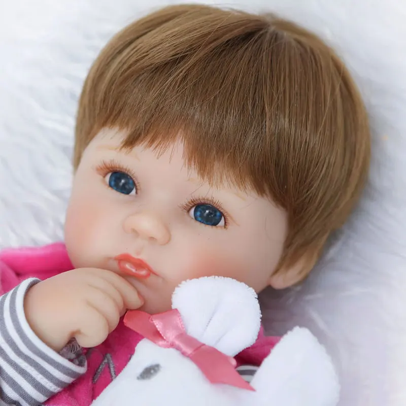 Модная Кукла 17 дюймов мягкая силиконовая кукла Reborn игрушки 45 см Kawaii для