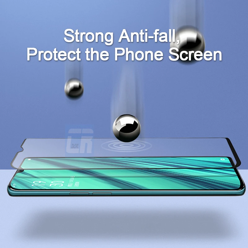 Full Cover Tempered Glass for OPPO Realme X Lite Reno Z Screen Protector for OPPO K3 A1K A3 A3S A5 A7 A7X A9X Protective Film