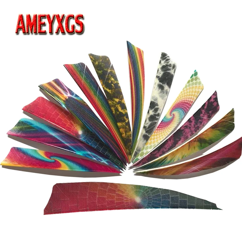 

60pcs Colorful 4" Archery Arrow Feathers Turkey Feather Right Wing Fletches For Bow And Arrow Hunting Shooting Accessories