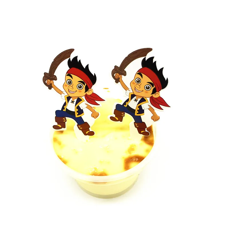 

6pcs/lot Little Pirate cupcake topper baby shower party supplies Pirate cake decorations Pirate party birthday cake topper