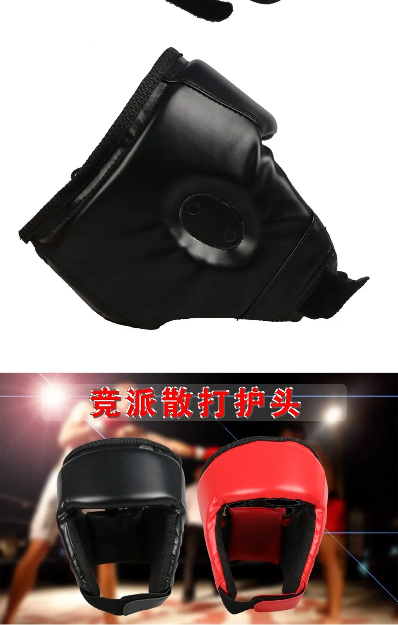 Новое поступление, Sanda, портативный шлем для каратэ, Muay ThaiTaekwondo, Боксерский Тренировочный шлем для детей, взрослых, мужчин, женщин, черный, красный