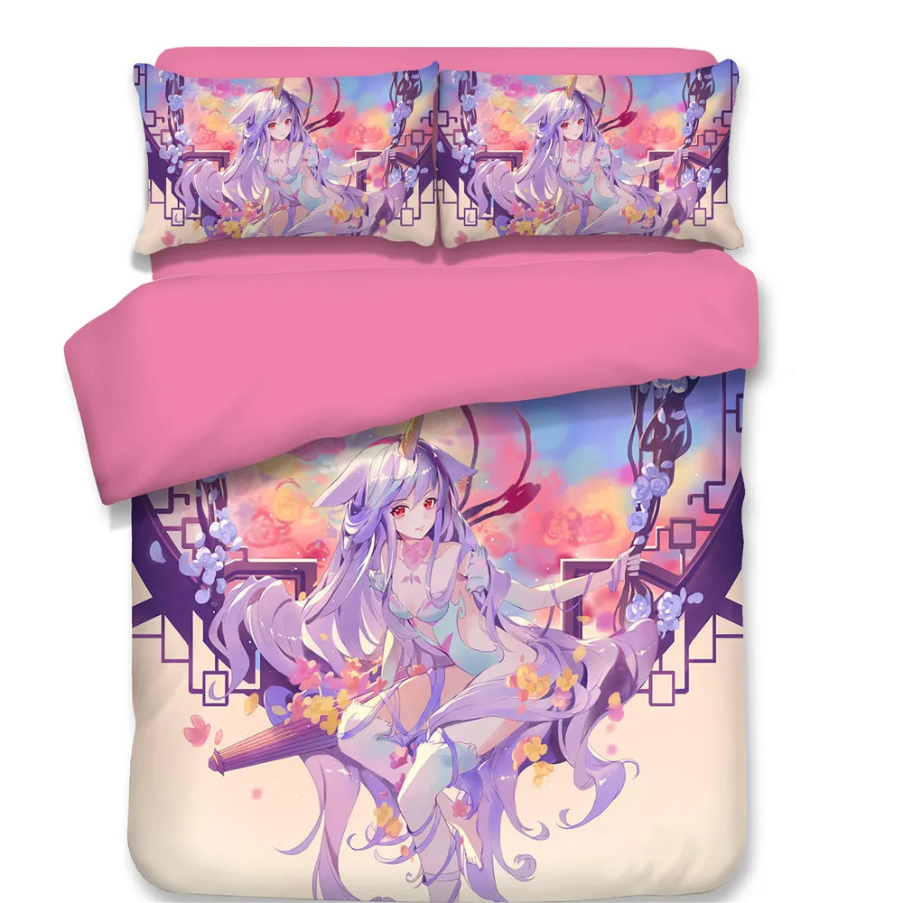 

3pcs set Anime Hatsune Miku 3D Printed Bedding Sets With Pillow Cases pink Duvet Cover for Twin queen king bedding set for room