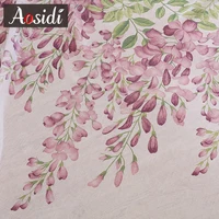 Wisteria Flower Design Modern Tulle Curtains 3