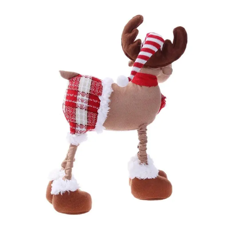 Рождественский подарок игрушечный олень с утолщённой меховой опушкой, рождественские украшения для дома Рождественская игрушка подвеска с героем Аниме подарок 32*12 см