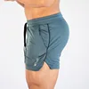 GITF Mens Gym Training Shorts Men Sports Casual Clothing Fitness Workout Running Grid quick-drying compression Shorts Athletics ► Photo 3/6