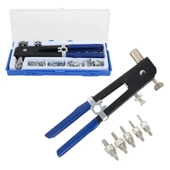 

86 Pcs Hand Riveter Nut Rivet Guns Kit M3-M8 Manual Threaded Nut Rive Tool Set Stainless Steel Nuts Metric Thread For Screws