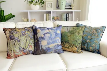 

Van Gogh Abstract Painting Home Decor cushion Linen cotton pillow sofa cushions decorative Throw Pillow free shipping